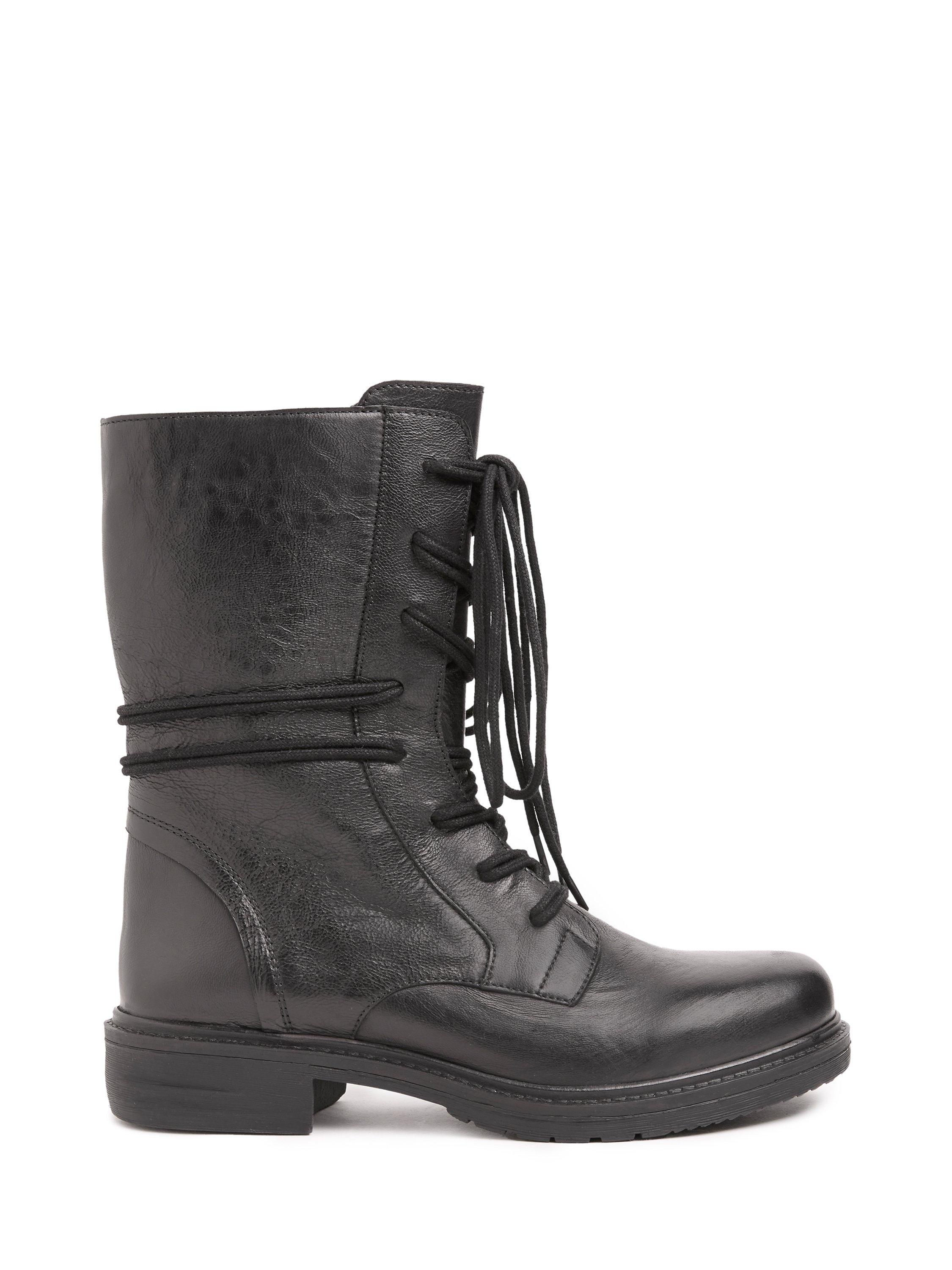 Product image 1 of 7, which shows Celtic & Co. Leather Derby Ankle Boots, Black, EU36