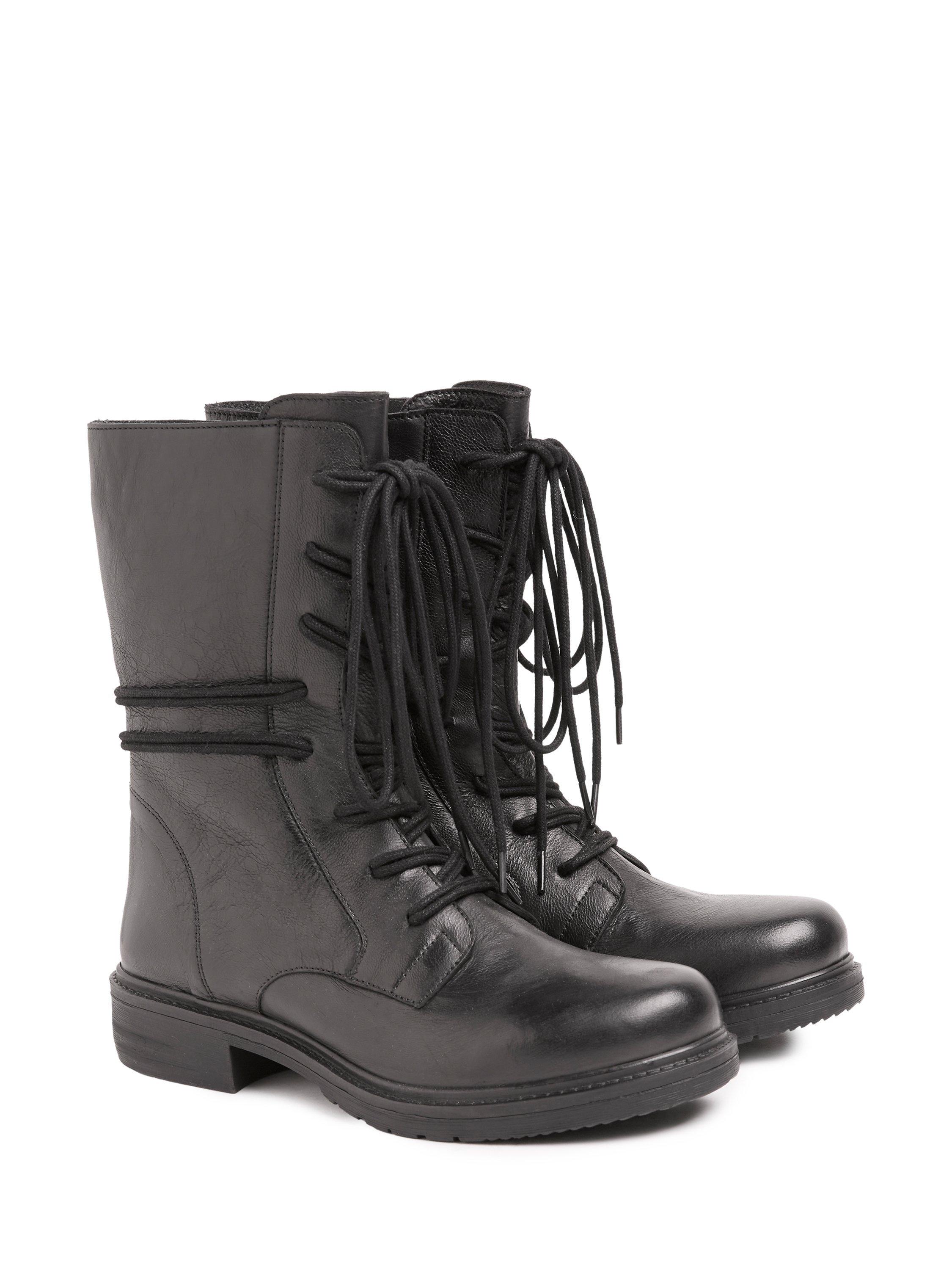 Product image 2 of 7, which shows Celtic & Co. Leather Derby Ankle Boots, Black, EU36