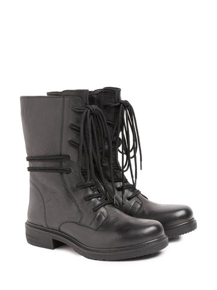 Celtic & Co. Leather Derby Ankle Boots, Black - view 2, Black