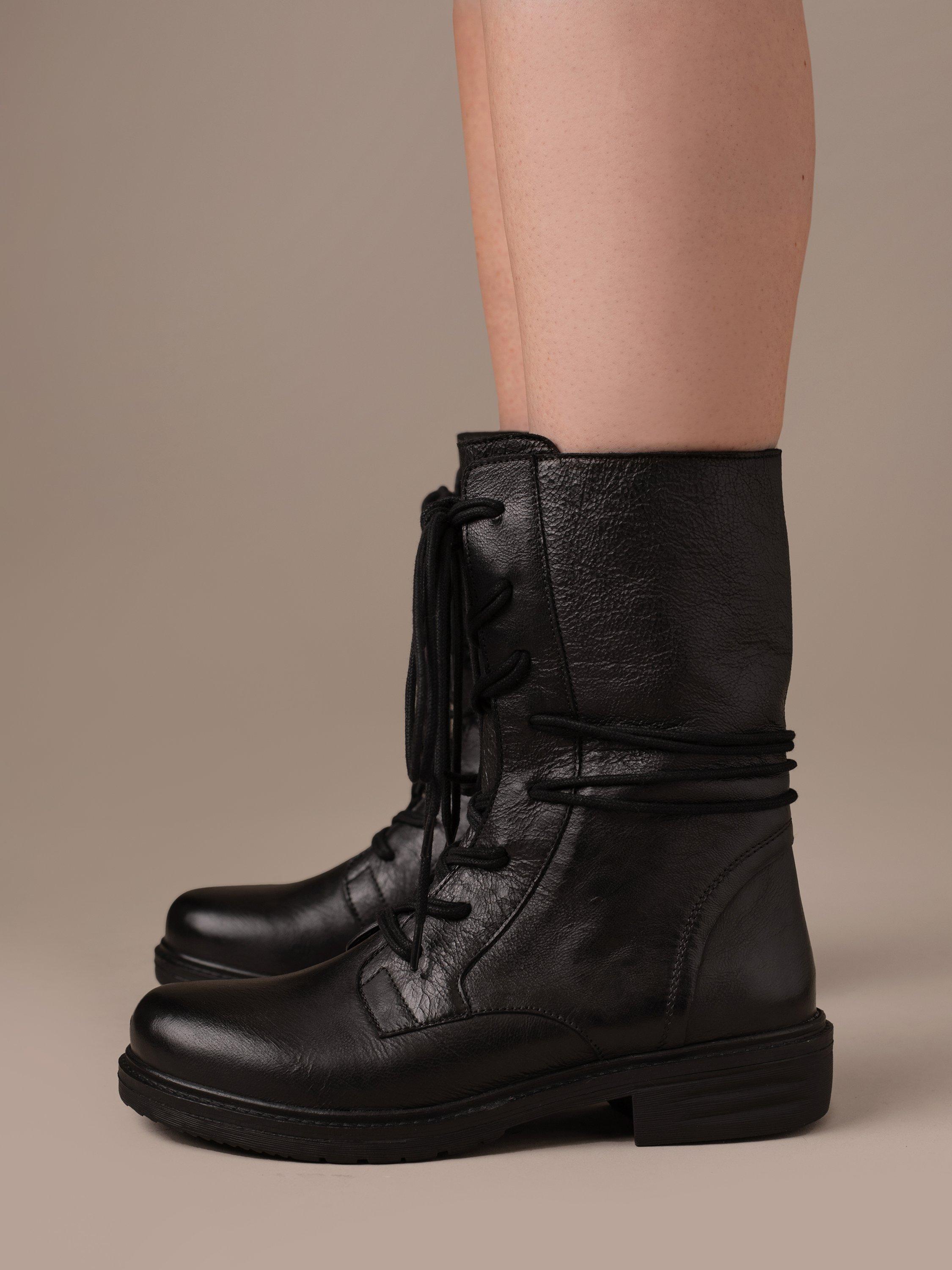 Product image 6 of 7, which shows Celtic & Co. Leather Derby Ankle Boots, Black, EU36