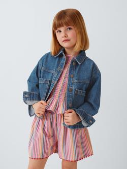 John Lewis Kids' Patch Pocket Denim Jacket, Blue, Blue