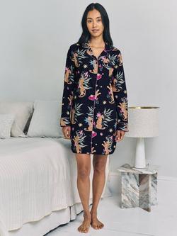 Chelsea Peers Enchanted Tiger Nightshirt, Navy, Navy