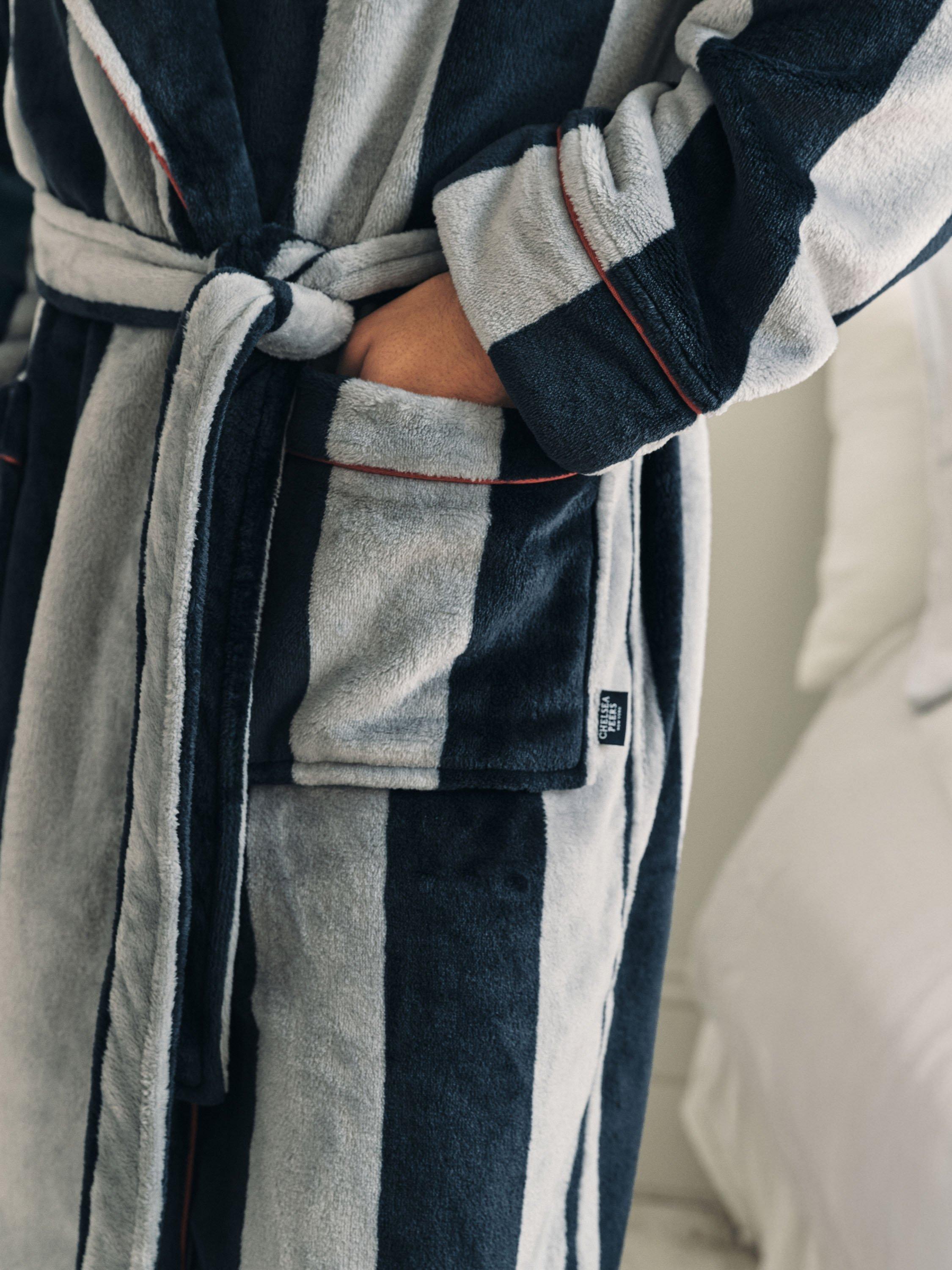 Product image 3 of 5, which shows Chelsea Peers Stripe Dressing Gown, Multi, S