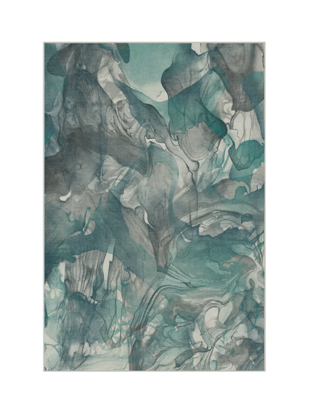 Ruggable Aurora Rug, Teal Grey, Teal Grey