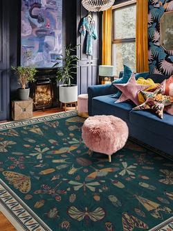 Ruggable x Iris Apfel Flutterby Rug - view 2, Teal