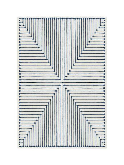 Ruggable x Jonathan Adler Inkdrop Rug, Slate Blue
