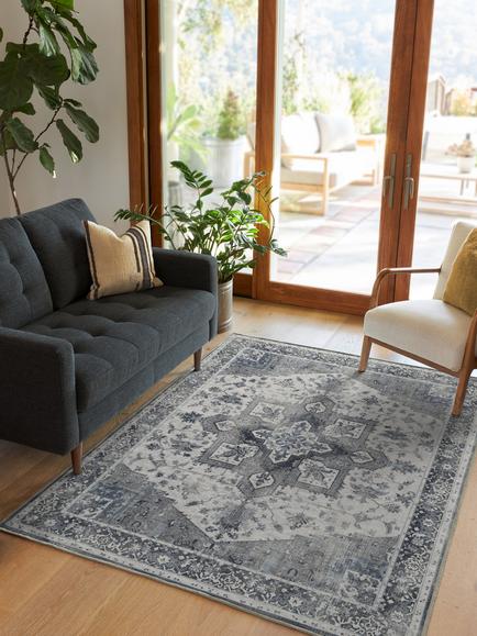 Ruggable Kira Rug, Stone Blue - view 2, Stone Blue