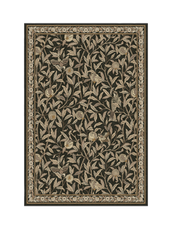 Ruggable x Morris & Co. Bird & Pomegranate Rug, Soft Black