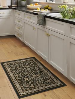 Ruggable x Morris & Co. Bird & Pomegranate Rug - view 2, Soft Black