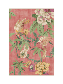 Ruggable x Sanderson Bamboo & Bird Rug, Blossom Pink