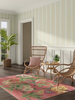 Ruggable x Sanderson Bamboo & Bird Rug - view 2, Blossom Pink