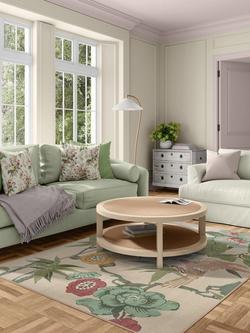 Ruggable x Sanderson Bamboo & Bird Rug - view 2, Blush/Jade