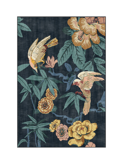 Ruggable x Sanderson Bamboo & Bird Rug, Indigo