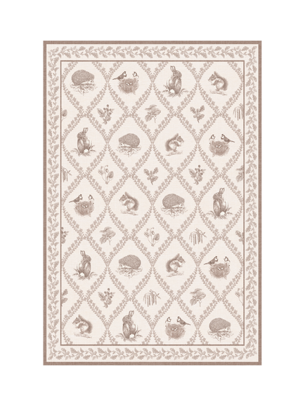 Ruggable x Sanderson Squirrel & Hedgehog Rug, Fawn, Fawn