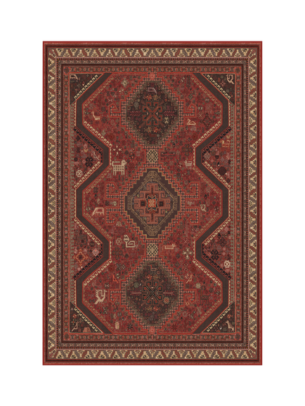 Ruggable Zareen Rug, Scarlet Red, Scarlet Red