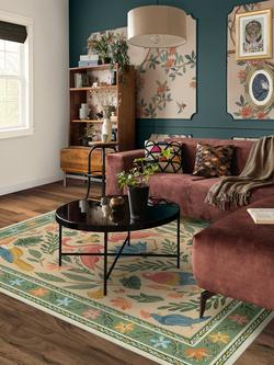 Ruggable x Iris Apfel Birds of a Feather Rug - view 2, Green/Peach