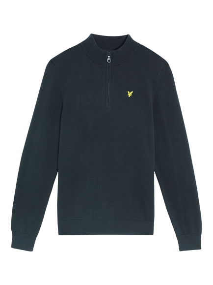 Lyle & Scott Kids' Cotton 1/4 Zip Jumper, Navy