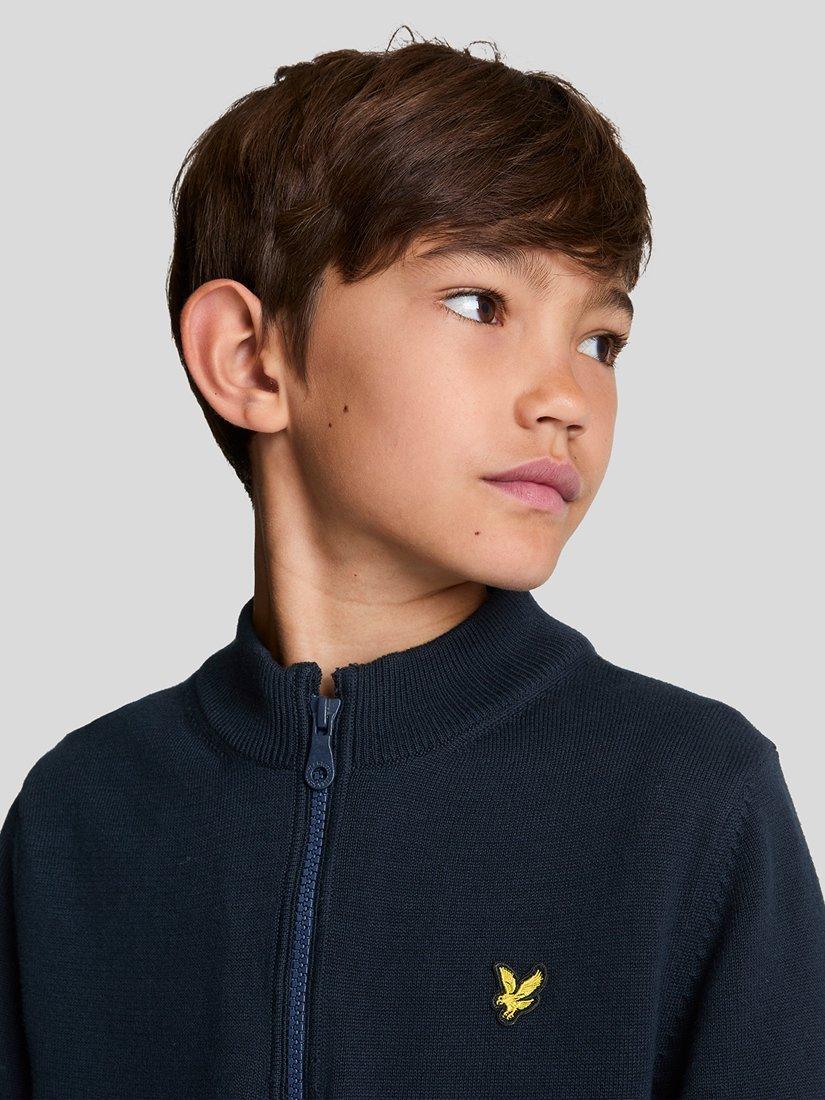 Product image 8 of 10, which shows Lyle & Scott Kids' Cotton 1/4 Zip Jumper, Navy, 3-4 years