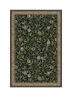 Ruggable x Morris & Co. Bird & Pomegranate Rug, Teal Green