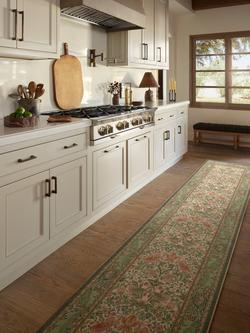 Ruggable x Morris & Co. Strawberry Thief Rug - view 2, Sage/Rose