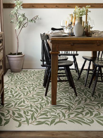 Ruggable x Morris & Co. Willow Boughs Rug - view 2, Green