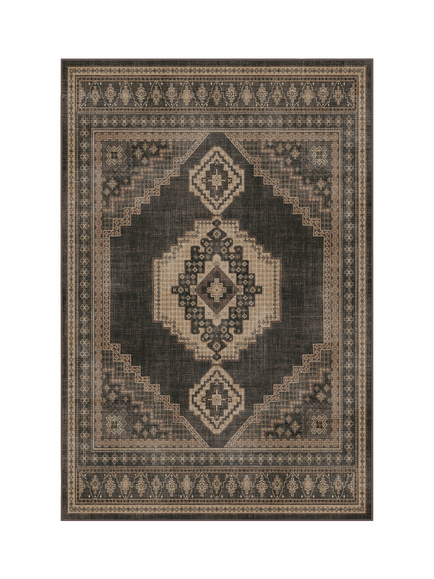 Ruggable Rayne Rug, Charcoal/Tan