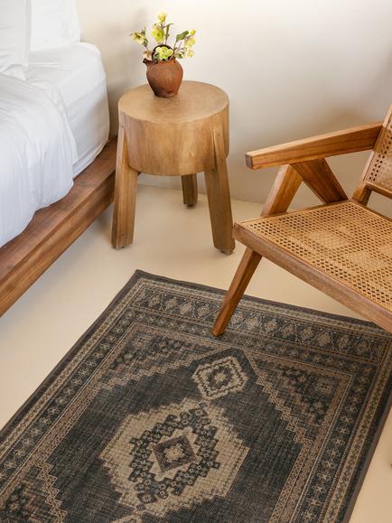 Ruggable Rayne Rug - view 2, Charcoal/Tan