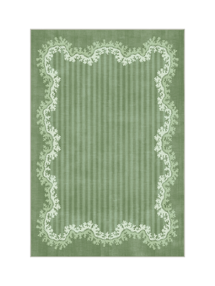 Ruggable x Sanderson Oxbow Rug, Botanical Green