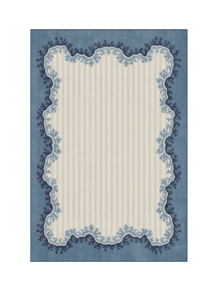 Ruggable x Sanderson Oxbow Rug, Indigo