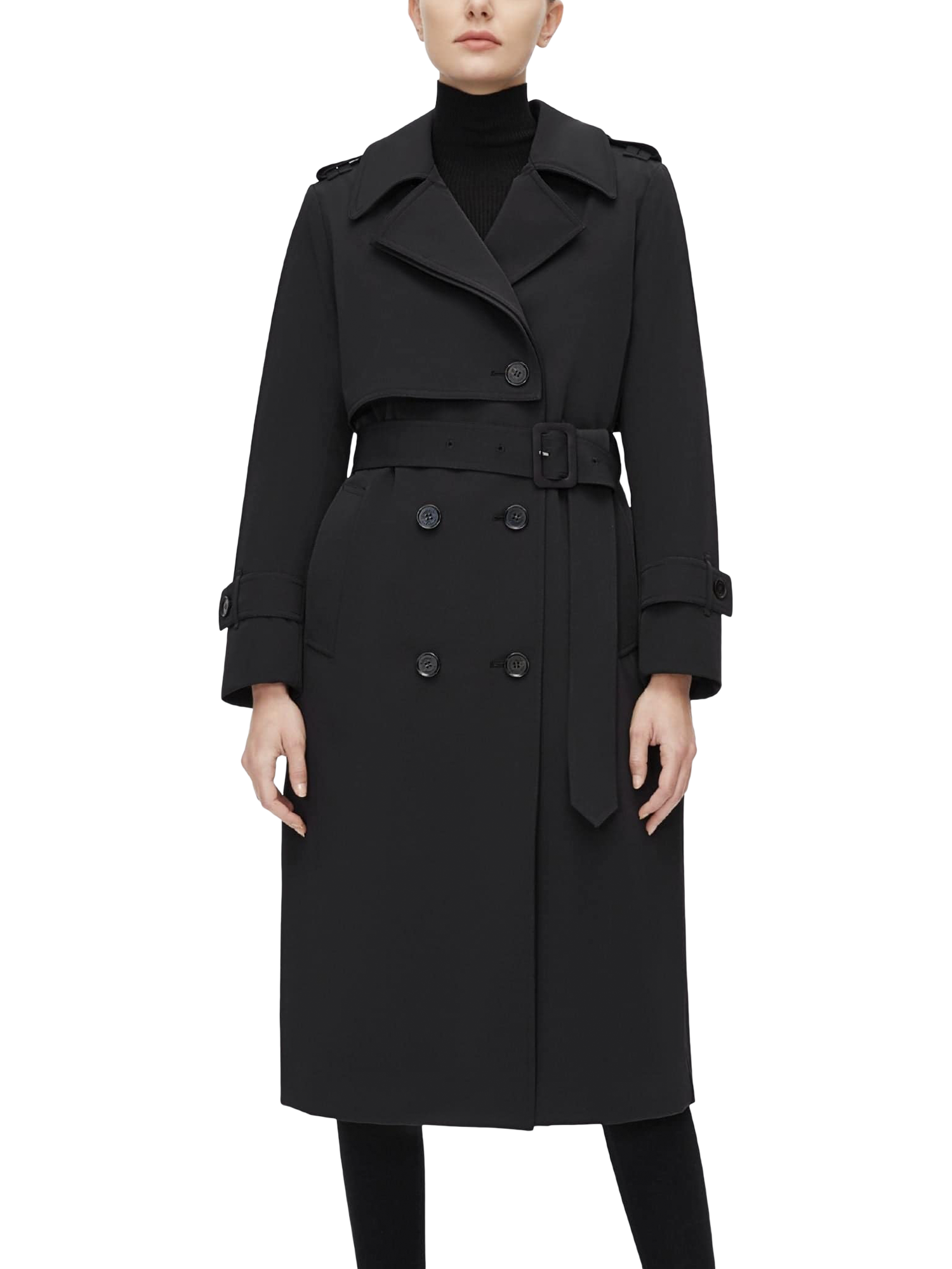 Product image 1 of 11, which shows Bosideng Down Full Length Trench Coat, Black, 6