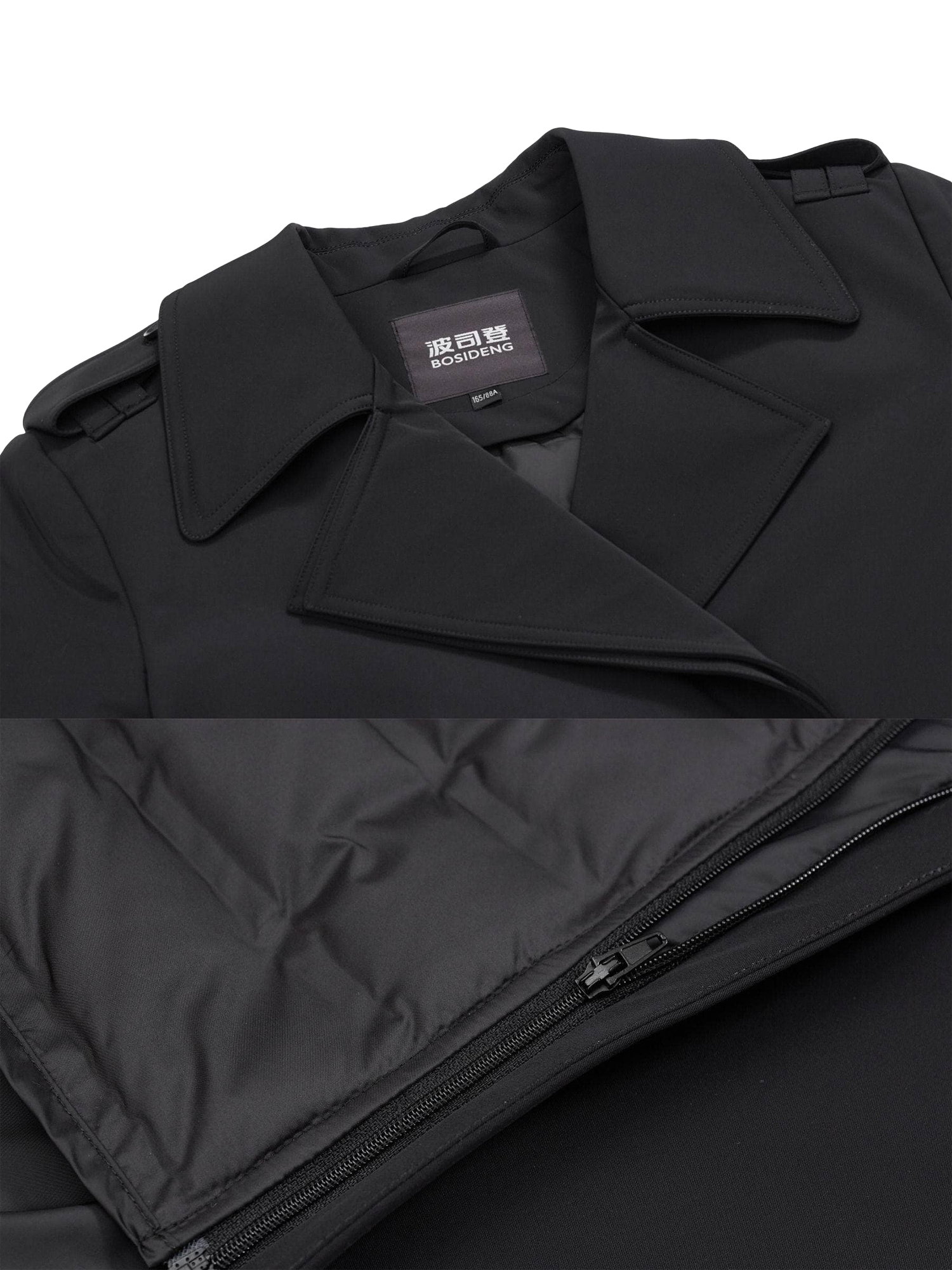 Product image 7 of 11, which shows Bosideng Down Full Length Trench Coat, Black, 6