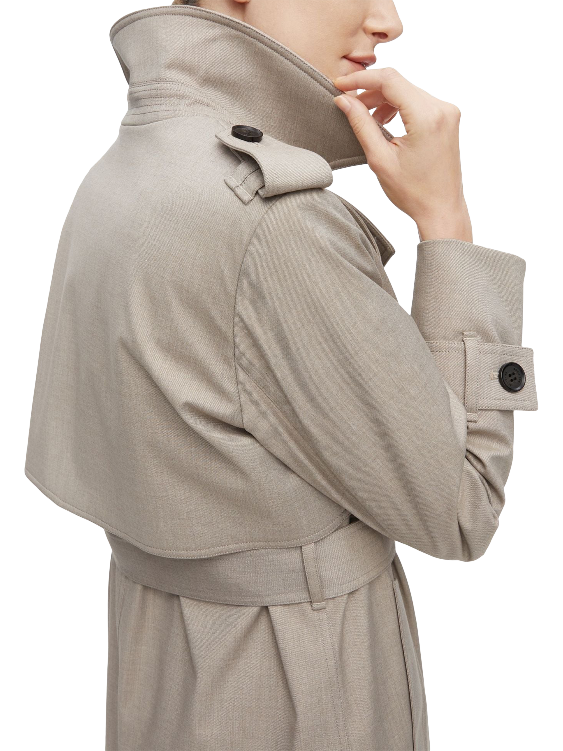 Product image 6 of 7, which shows Bosideng Down Full Length Trench Coat, Silver Edge, 4