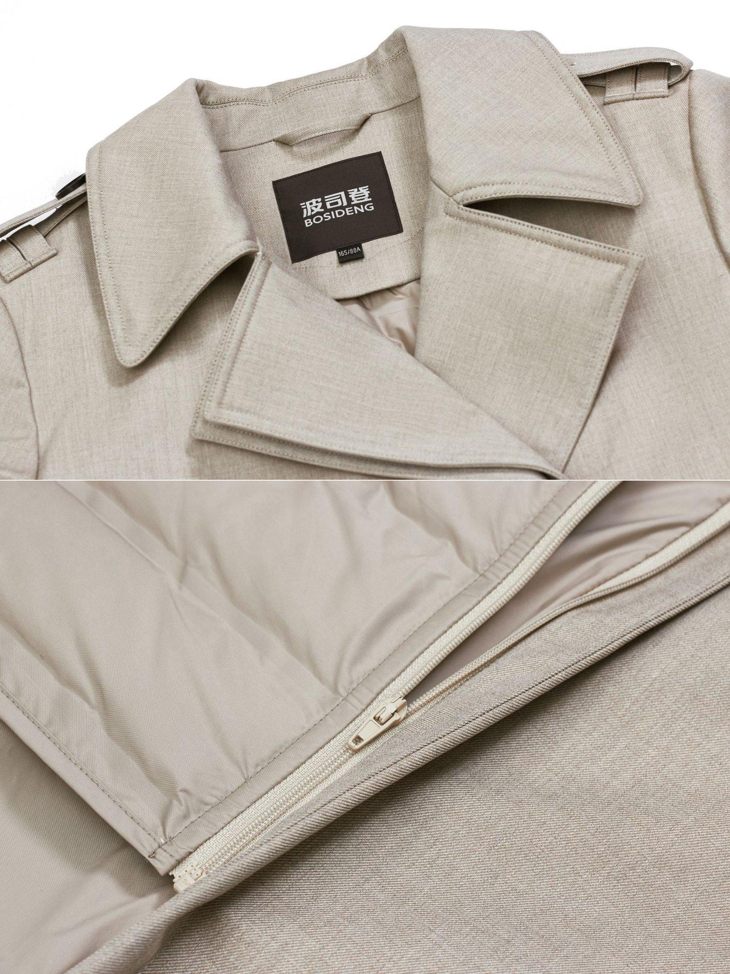 Product image 7 of 7, which shows Bosideng Down Full Length Trench Coat, Silver Edge, 4