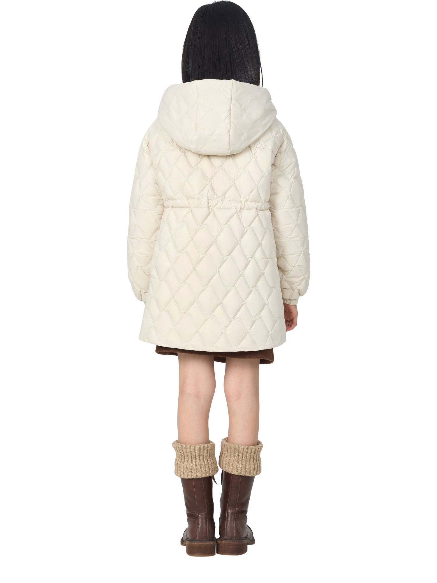 Product image 2 of 6, which shows Bosideng Kid's Layering Hooded Down Jacket, Oat, 6-7 years