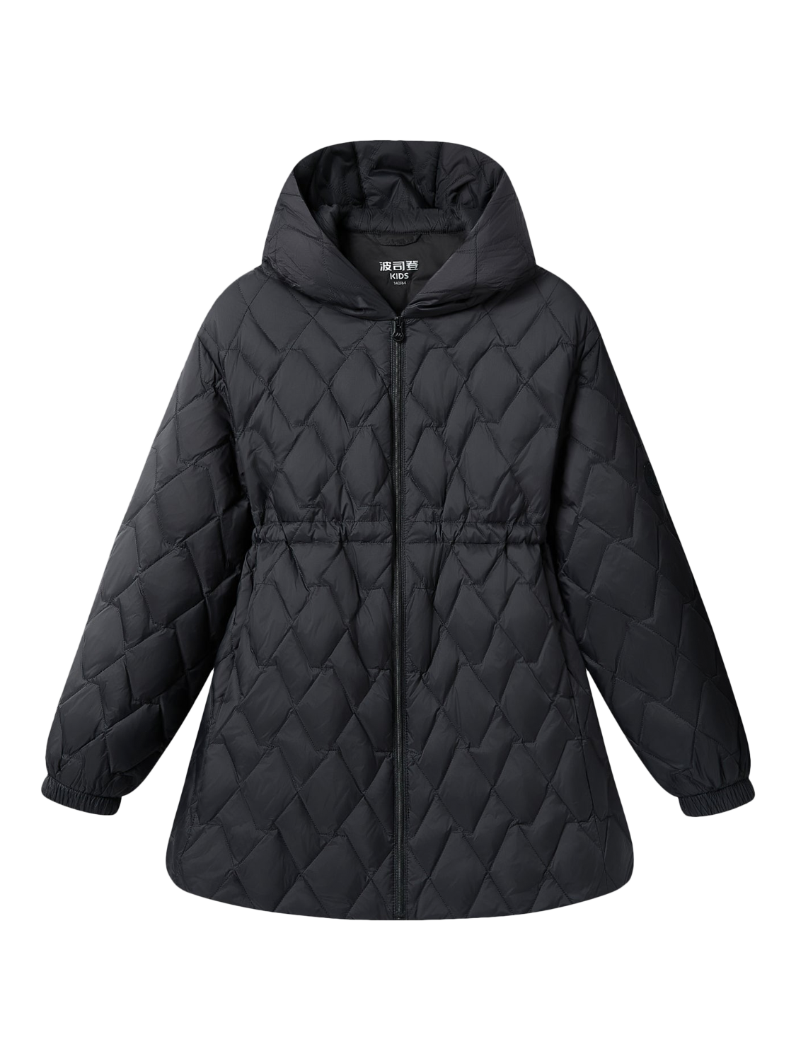 Product image 3 of 5, which shows Bosideng Kid's Layering Hooded Down Jacket, Black, 3-4 years
