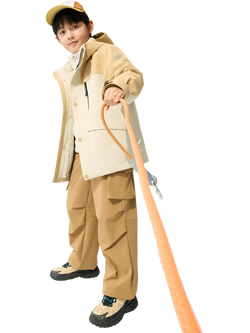 Bosideng Kid's 3-in-1 All Weather Hooded Down Jacket - view 2, Hazelnut