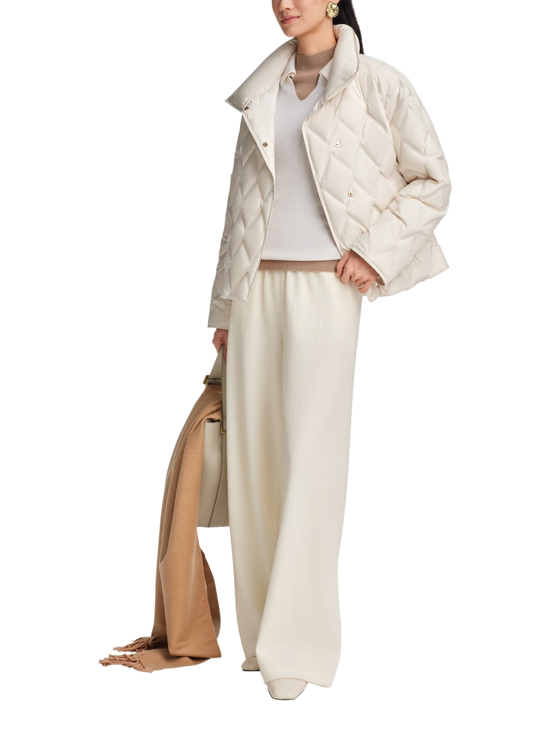 Product image 4 of 5, which shows Bosideng Business Padded Down Jacket, Pearl White, 4