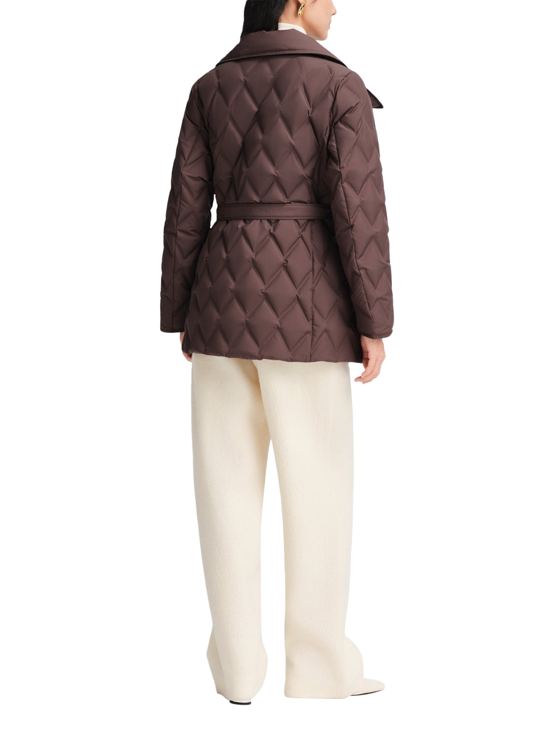 Product image 2 of 5, which shows Bosideng Belted Goose Down Quilted Jacket, Chesnut Cocoa, 4