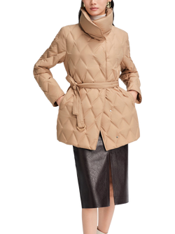 Bosideng Belted Goose Down Quilted Jacket, Olive Tan