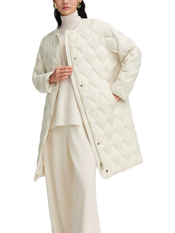 Bosideng Business Down Mid Length Jacket, Pearl White