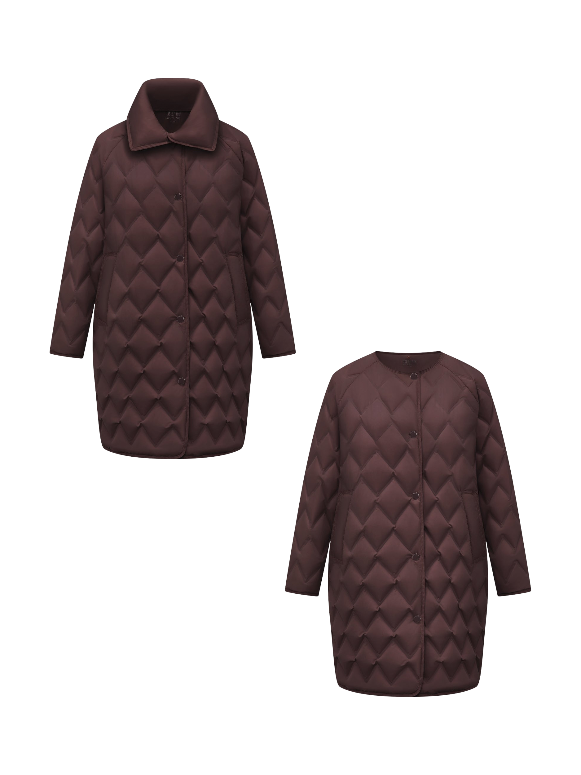 Product image 3 of 6, which shows Bosideng Business Down Mid Length Jacket, Chesnut Cocoa, 4