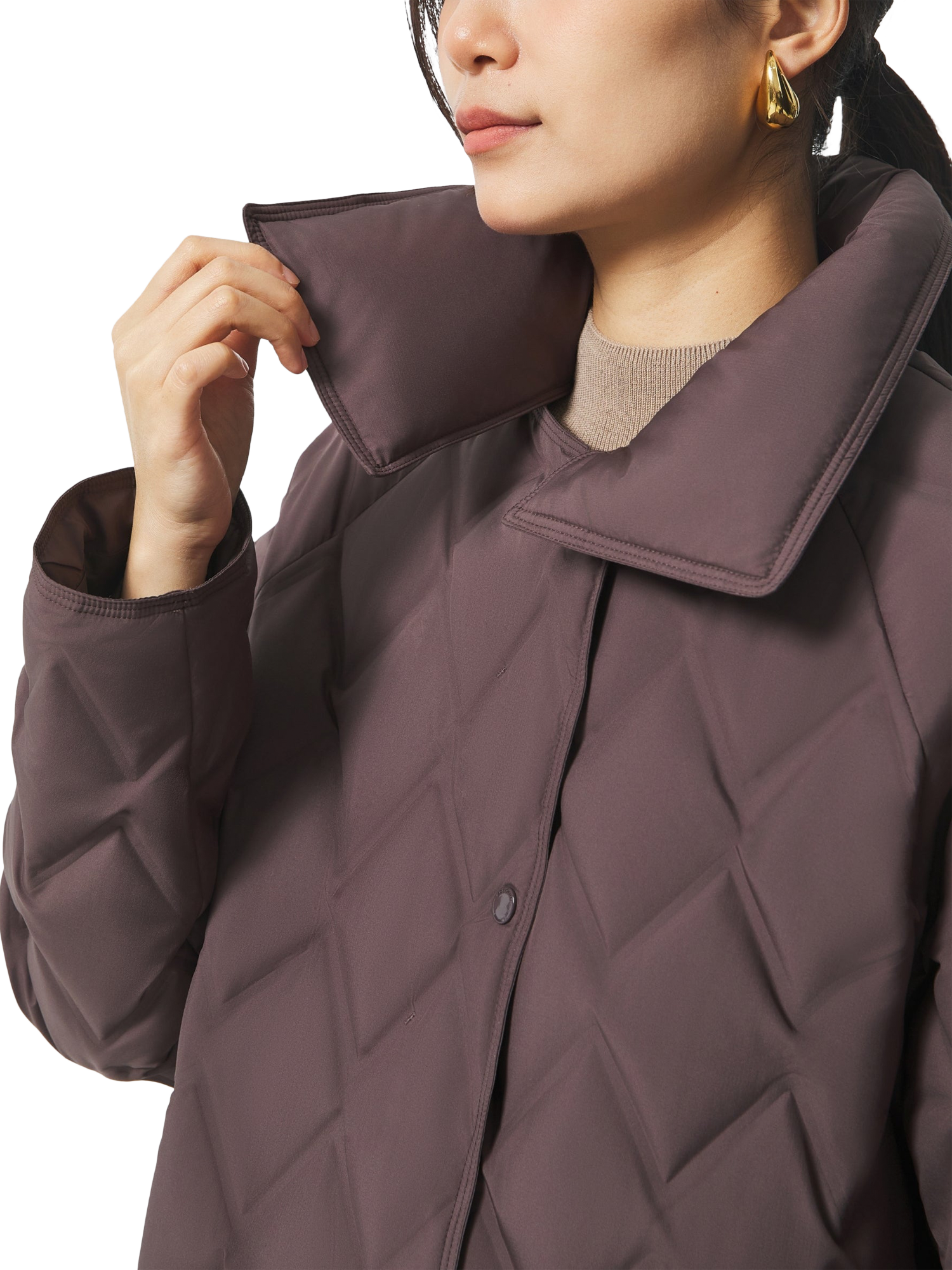 Product image 6 of 6, which shows Bosideng Business Down Mid Length Jacket, Chesnut Cocoa, 4