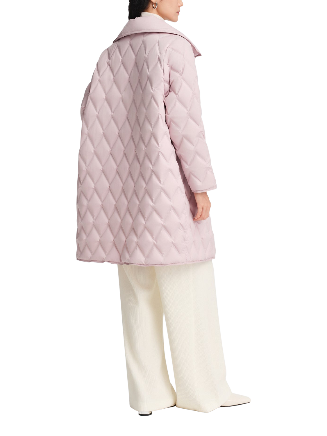 Product image 2 of 5, which shows Bosideng Business Down Mid Length Jacket, Cherry Powder Pink, 4