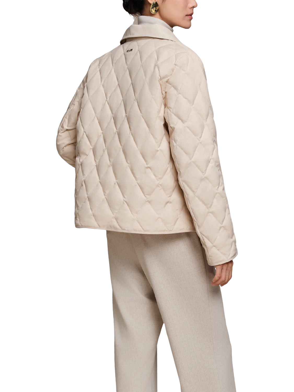 Product image 2 of 6, which shows Bosideng Quilted Down Coat, Soft Light Beige, 4