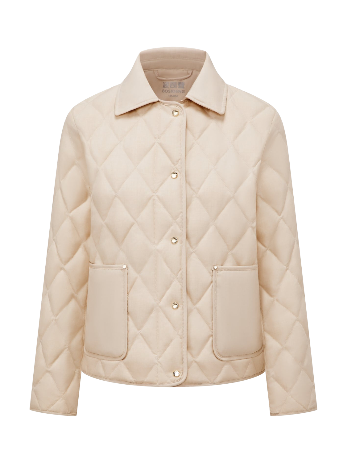 Product image 3 of 6, which shows Bosideng Quilted Down Coat, Soft Light Beige, 4