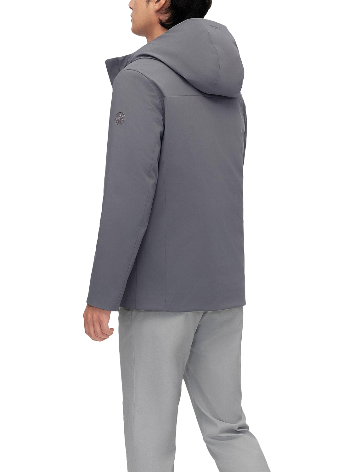 Product image 2 of 5, which shows Bosideng Goose Down Hooded Windbreaker Jacket, Steel Grey, XL