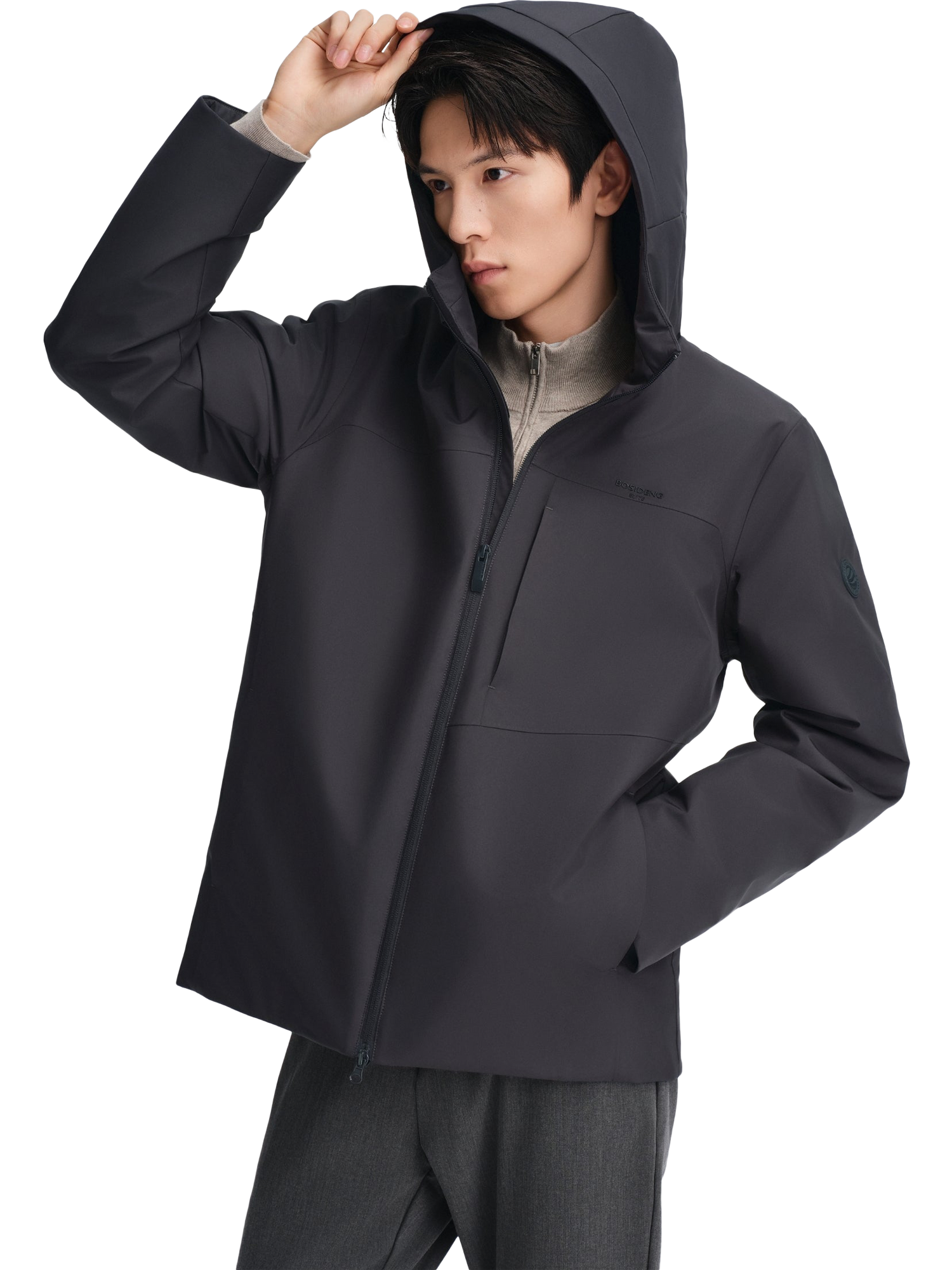 Product image 5 of 11, which shows Bosideng Classic Business Goose Down Jacket, Black, XL