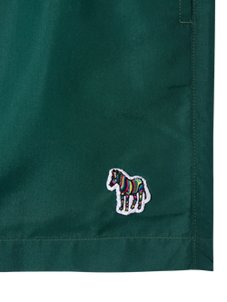 Paul Smith Logo Swim Shorts - view 2, Green Mid