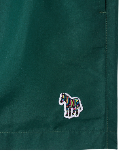 Paul Smith Logo Swim Shorts - view 2, Green Mid