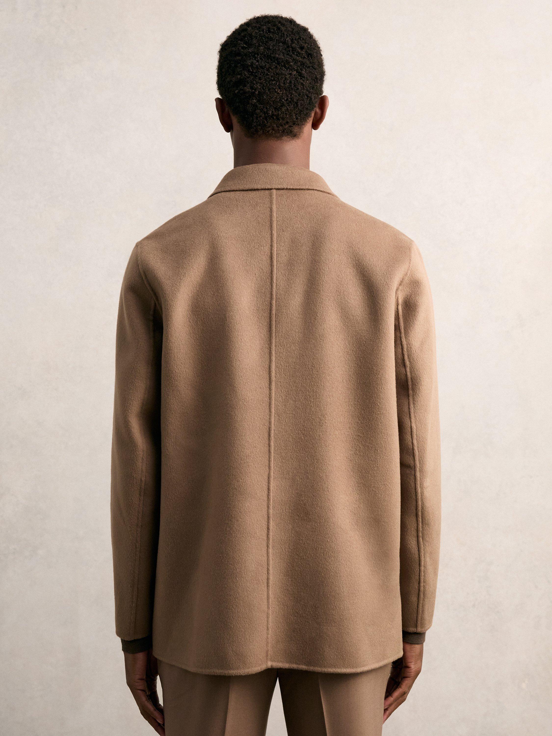 Product image 2 of 5, which shows Reiss Tamworth Double Face Wool Blend Peacoat, Brown, XXL